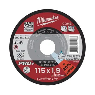 Milwaukee 4932502295 Combi Cutting & Grinding Disc PRO+ 115 x 22.2mm