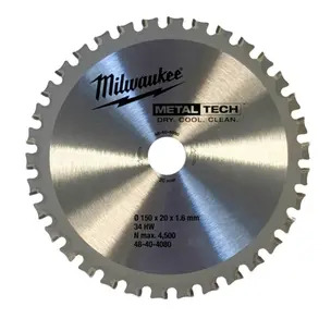 Milwaukee 4932501140 Metal Circular Saw Blade - 150mm x 20mm 34T