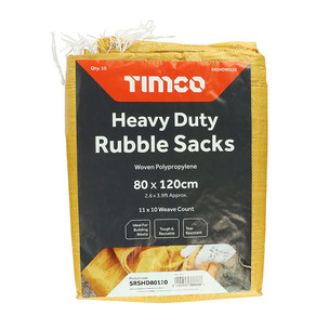 Heavy Duty Rubble Sacks - Pack of 10 80x120cm 