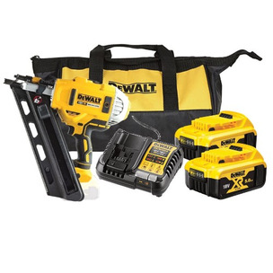 DeWalt DCN692P2 18V XR 2-Speed Brushless Framing Nailer Kit (2 x 5.0Ah Li-Ion Batteries, Charger & Bag) 