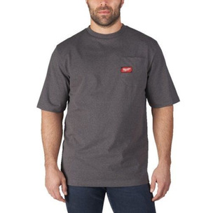 Milwaukee WTSSG Work T-Shirt Short Sleeve Grey - Select Size
