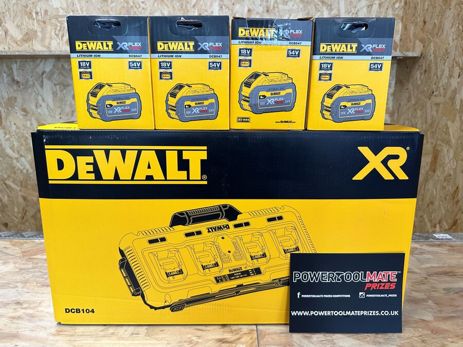 DEWALT 4 PORT CHARGER AND X4 9AH BATTERIES PowerToolMate Prizes
