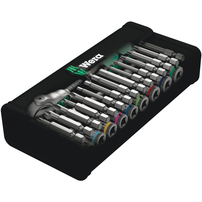 Wera 8100 SA 9 Zyklop Speed Ratchet Set, 1/4" Drive, Imperial, 28pc