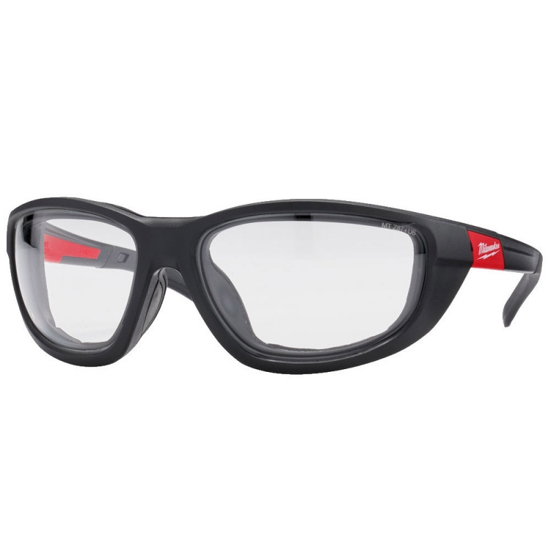 Milwaukee Premium Safety Glasses Clear w/Gasket Fog-Free Lenses