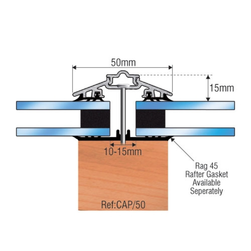 Capex 50 Concealed Glazing Capping Bars