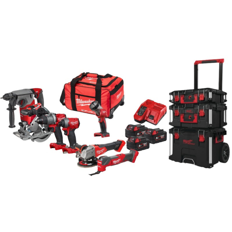 Milwaukee M18FPP7A-503B New Gen 18V 7 Piece Fuel Power Pack - 3 X 5.0Ah ...