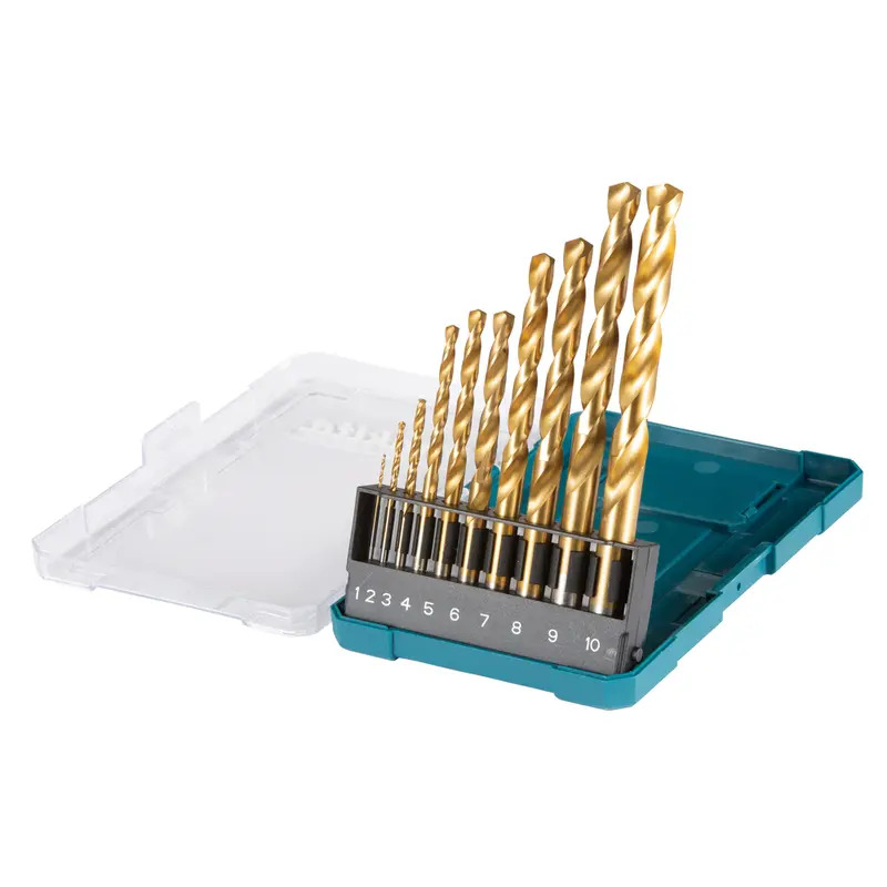 Makita D-72849 10 Piece HSS-TiN Drill Bit Set