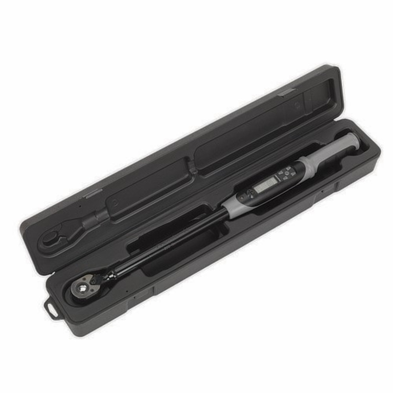 Sealey STW306B 1/2" Square Drive Digital Torque Wrench with Angle Function 20-200Nm -  Premier Black