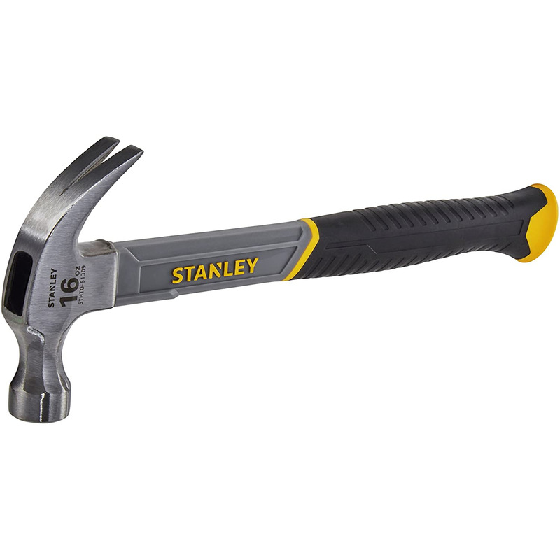 Stanley Tools Curved Claw Hammer Fibreglass Shaft 450g (16oz)