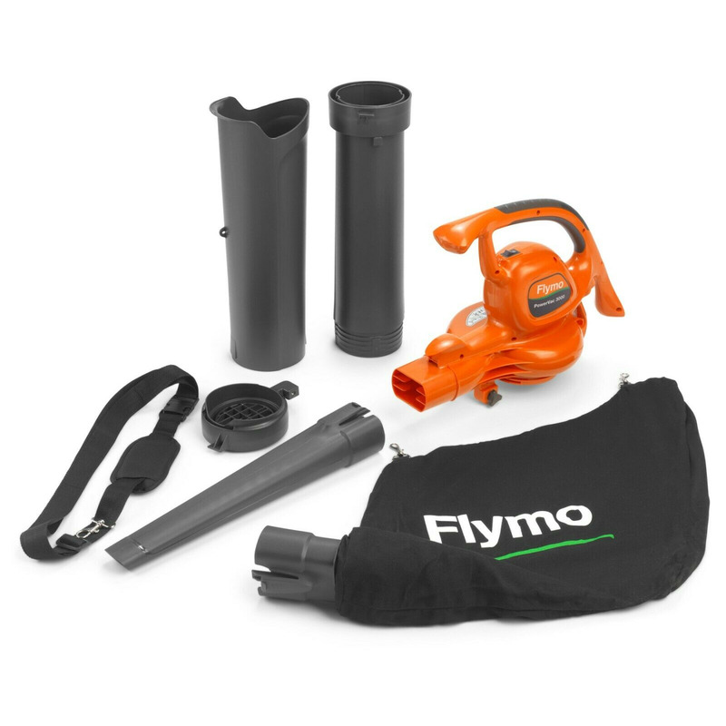 Flymo PowerVac 3000 3000W Garden Leaf Blower Vac shreds Leaves Collection Bag
