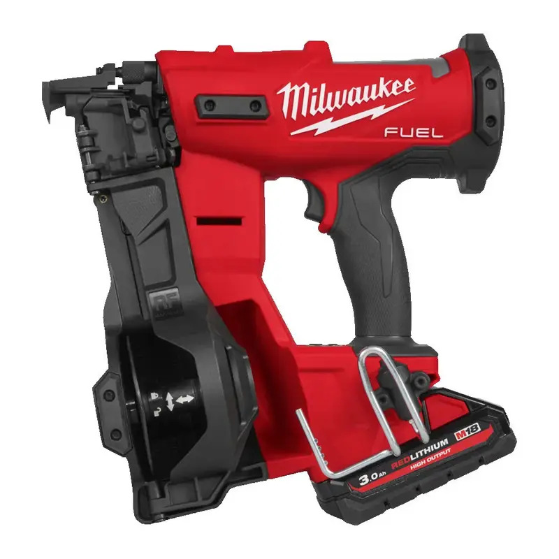 Milwaukee M18FRCN45-302X 18v Fuel Roofing Coil Nailer Kit - 2 x 3ah Batteries, Charger & Case 