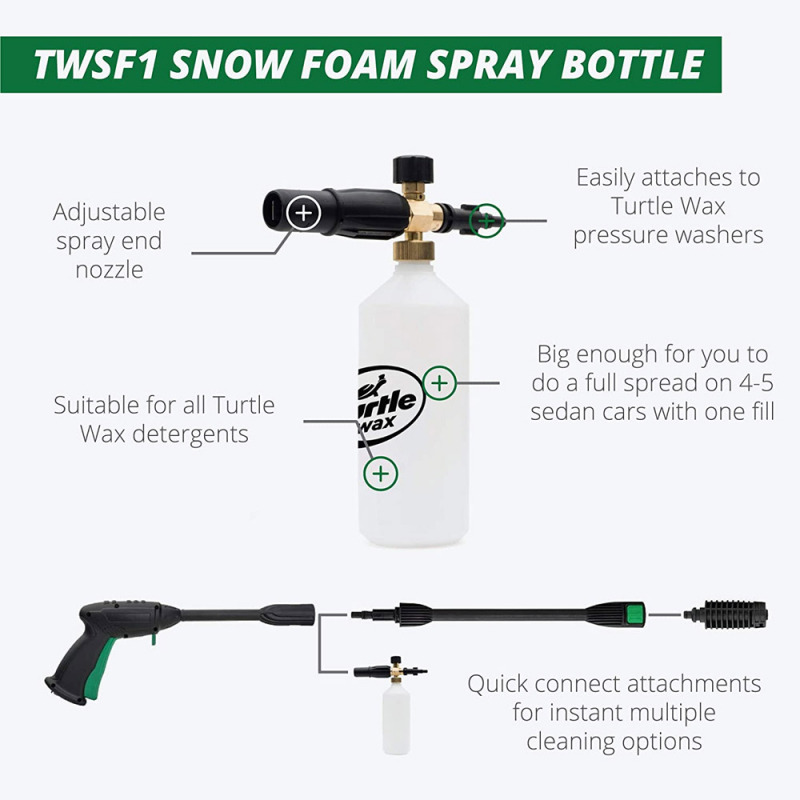 Turtle Wax TWSF1 Professional Snow Foam Spray Bottle With Brass Fitting