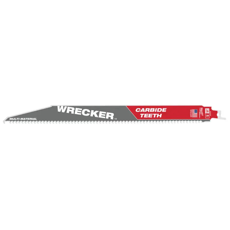 Milwaukee 48475243 Multi Material Heavy Duty Wrecker Carbide Teeth Demolition Blade 300mm x 6TPI