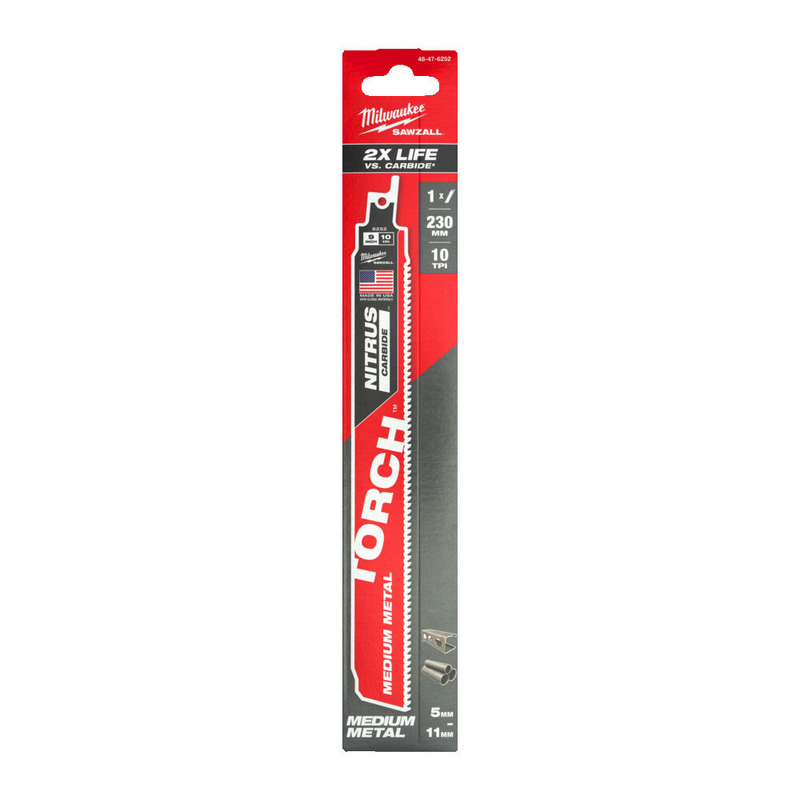 Milwaukee 48476252 Metal Sawzall Blade TCT Torch Nitrus 230mm x 10TPI