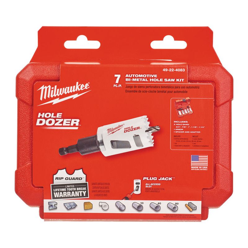 Milwaukee 49224083 7pc Holedozer Bi-Metal Holesaw Set PowerToolMate