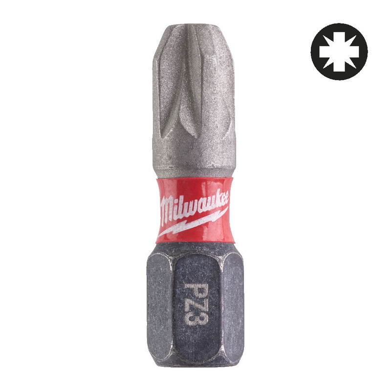 Milwaukee 4932430868 PZ3 25mm Shockwave Impact Duty Screwdriver Bits - 2pc 