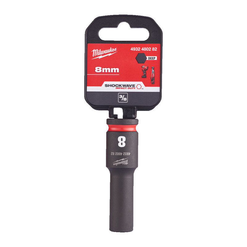 Milwaukee 4932480282 8mm 3/8" Impact Socket Deep
