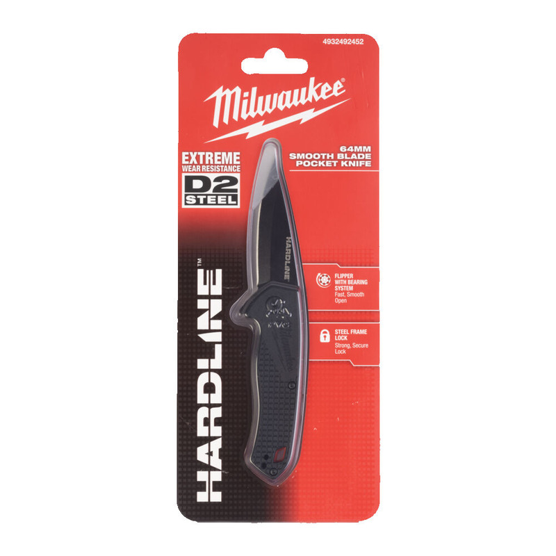 Milwaukee 4932492452 64mm Hardline Smooth Folding Knife