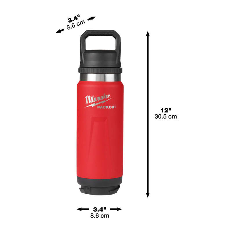 Milwaukee 4932493465 Packout 710ml Chug Lid Bottle Red