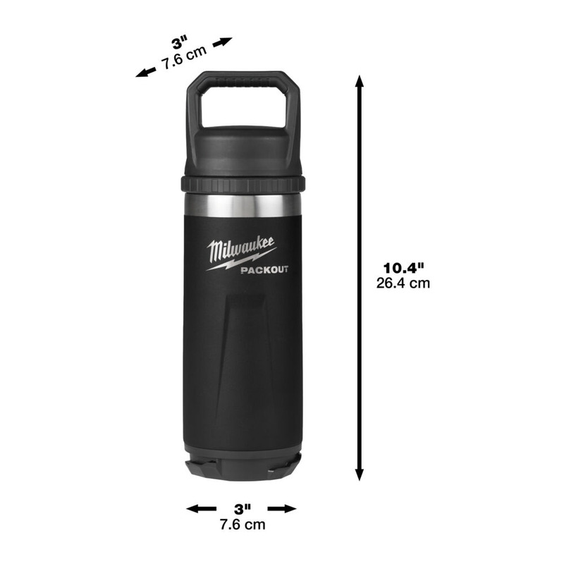 Milwaukee 4932493466 Packout 710ml Chug Lid Bottle Black