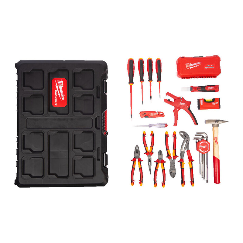 Milwaukee 4932499466 62pc Electricians Set in Packout Case
