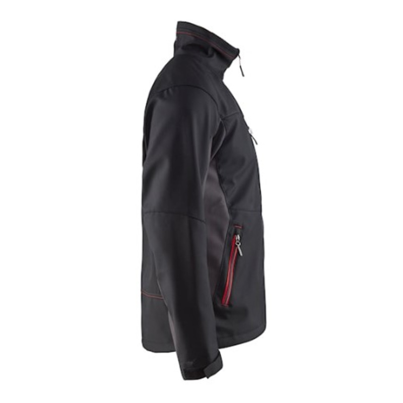 Blaklader 4950 Softshell Jacket Black/Red - Select Size 