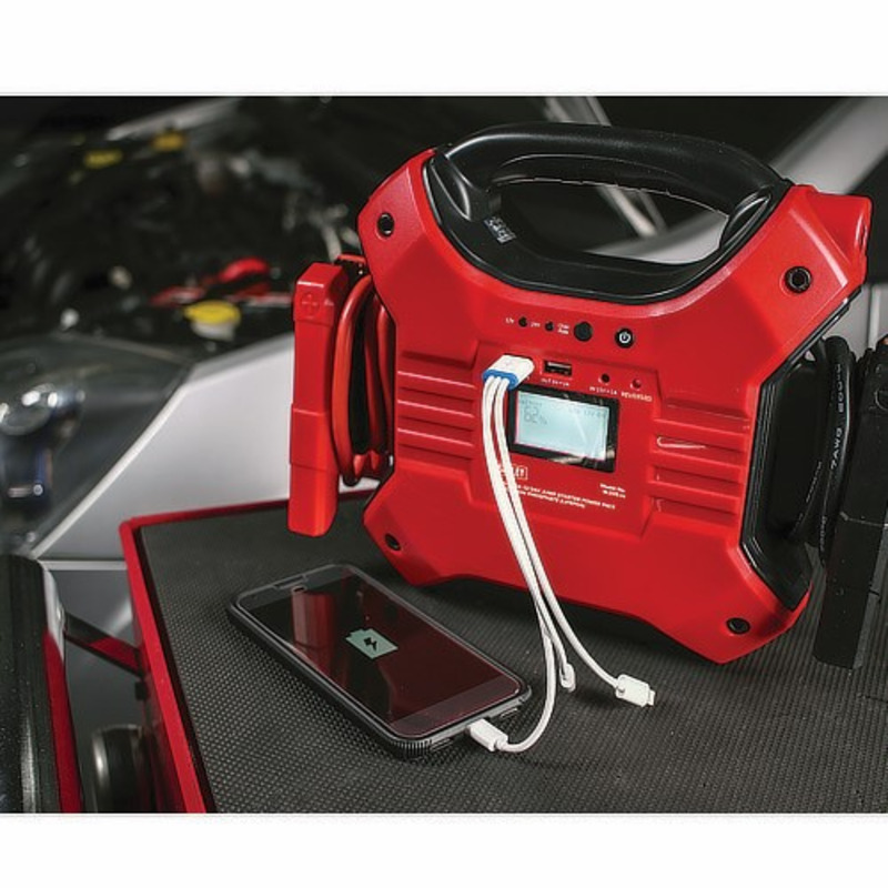 Sealey SL32S 12/24v Jump Starter Power Pack 1200/600A Lithium-ion Phosphate (Lifepo4)