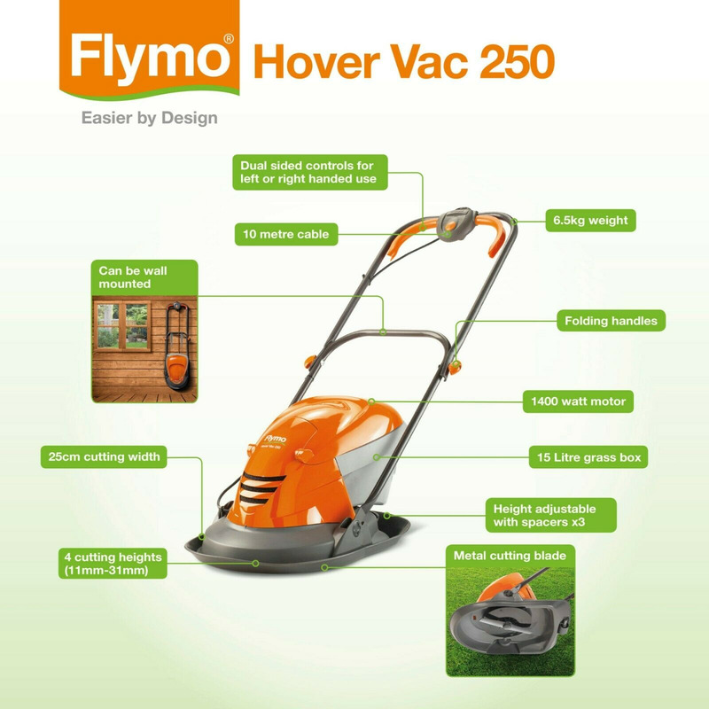 Flymo Hover Vac 250 Hover Collect Mower - Brand New