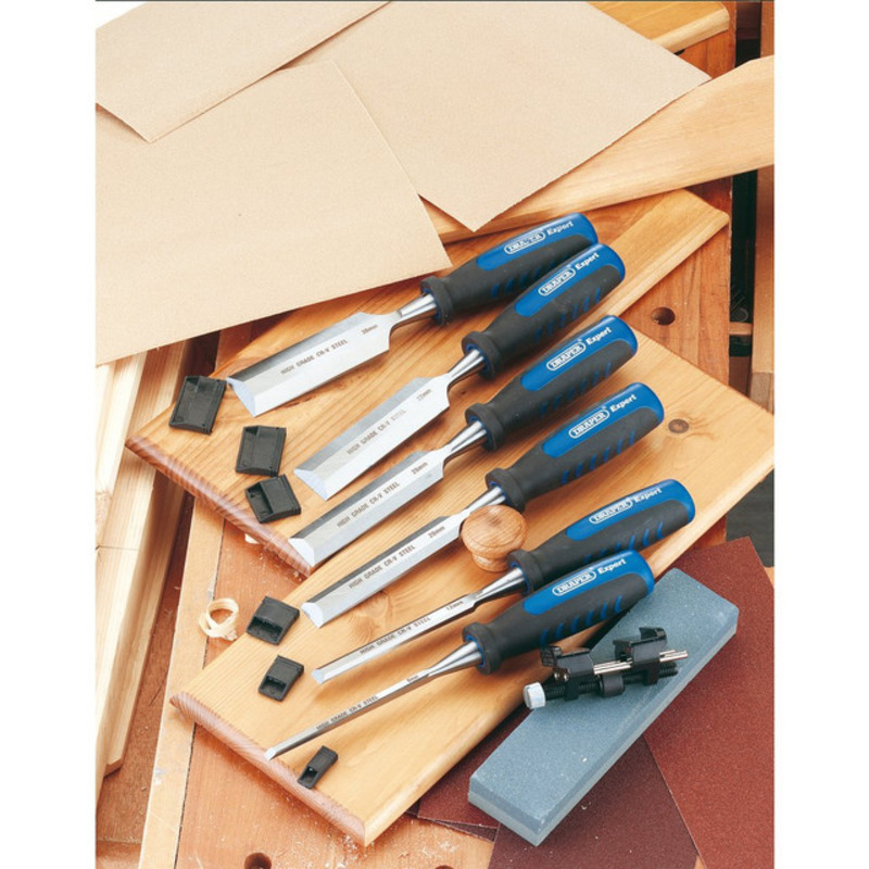 Draper 88605 8pc Expert Soft Grip Wood Chisel Set 