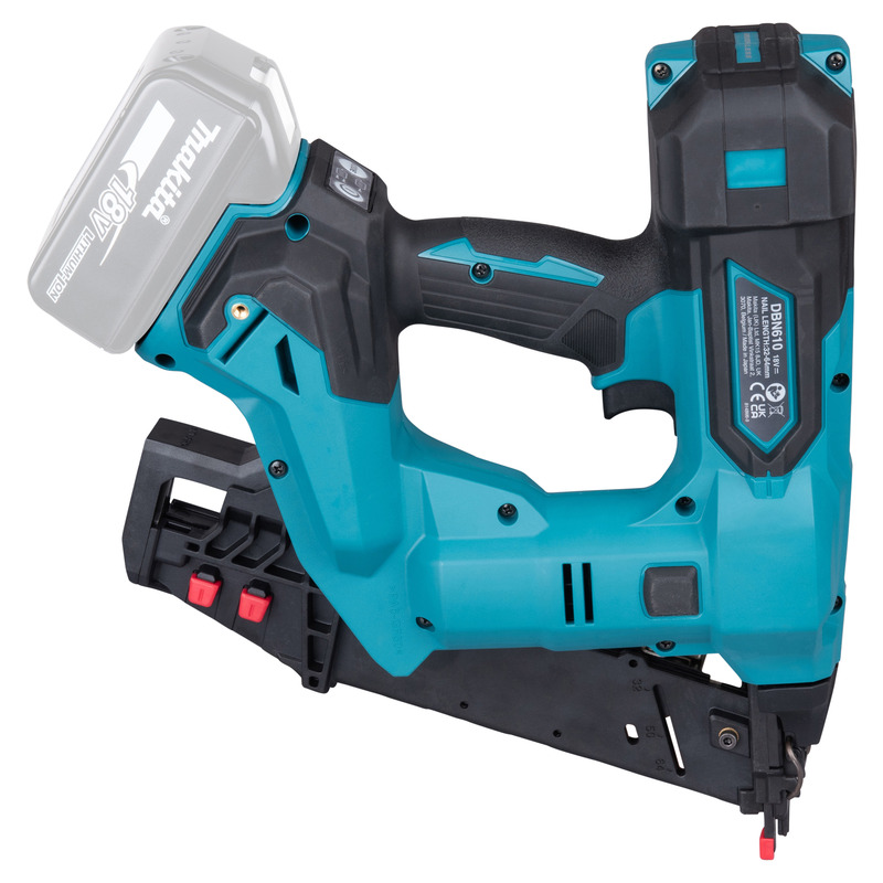 Makita DBN610ZJ 18v Brushless 16GA Angled Finishing Nailer Naked in Case