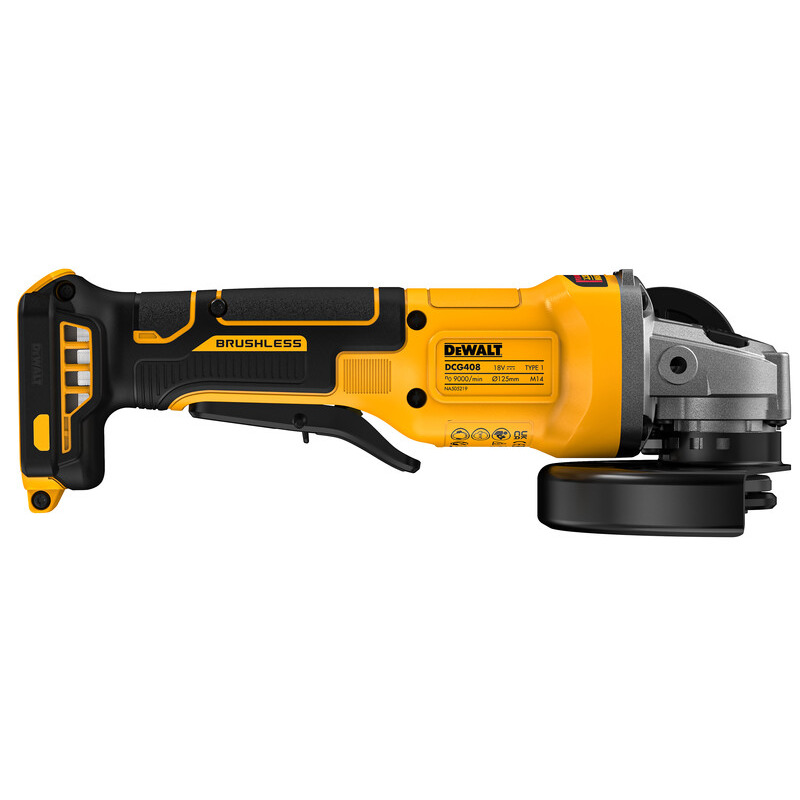 Dewalt DCG408N 18v XR Brushless 125mm Angle Grinder Paddle Switch Naked