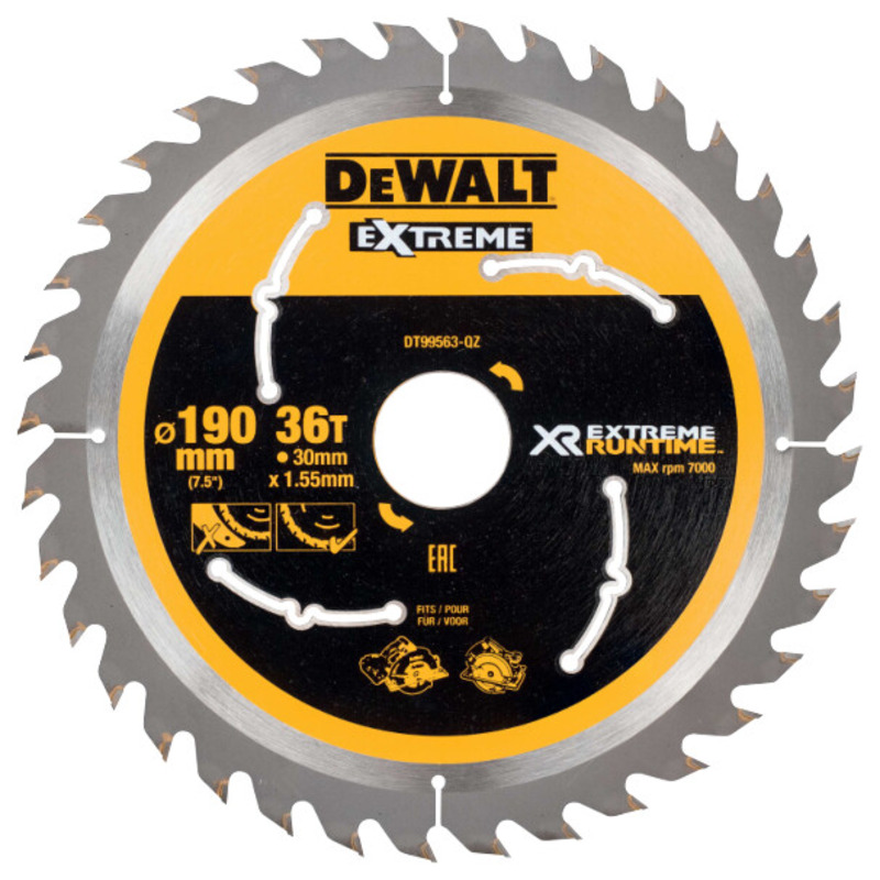 Dewalt DT99563 190mm Extreme Runtime Circular Saw Blade 