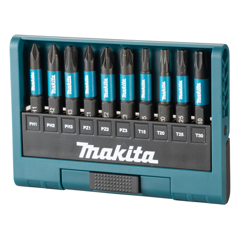 Makita E-12011 10pc 50mm Impact Black Screw Bit Set