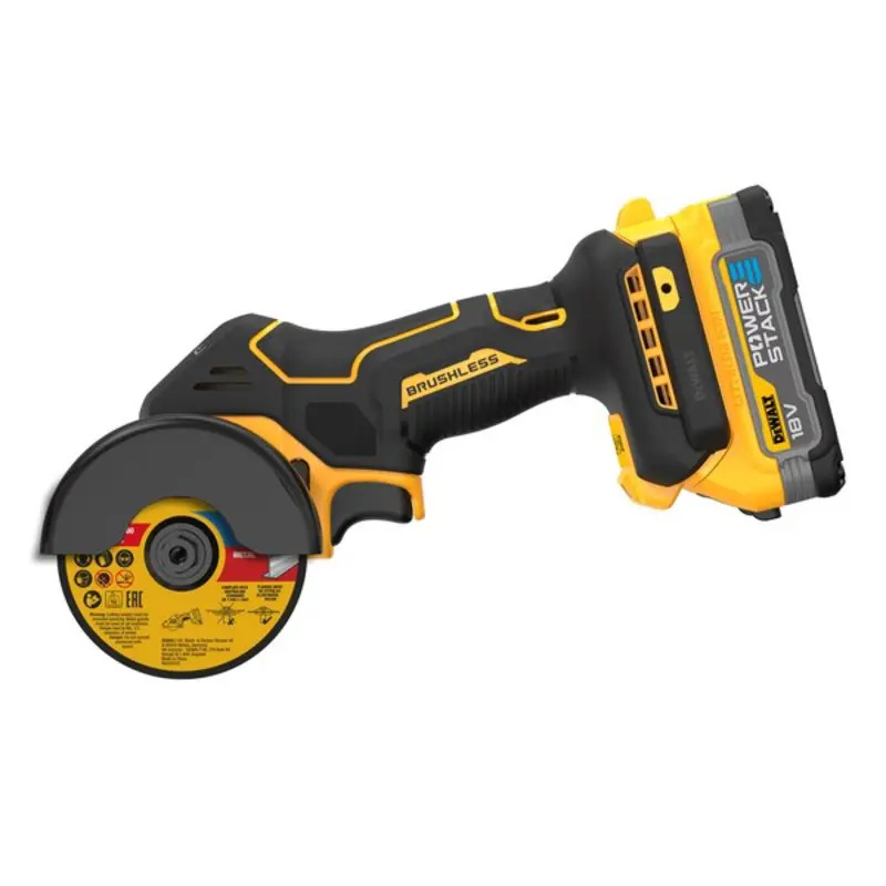 Dewalt DCS438E2T 18v XR Brushless 76mm Cut Off Tool Kit C/W Powerstack Battery 