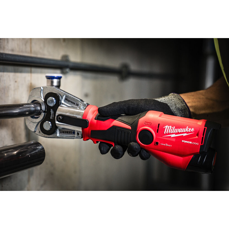 Milwaukee M12ONEHPT-202C M-Set 12v Sub Compact Force Logic Hydraulic Press Tool Kit with M Profile Jaws