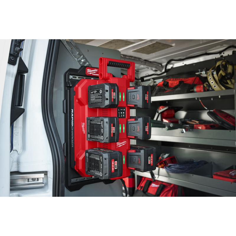 Milwaukee M18MPC6 M18 Mobile Rated Packout 6 Bay Charger 240v