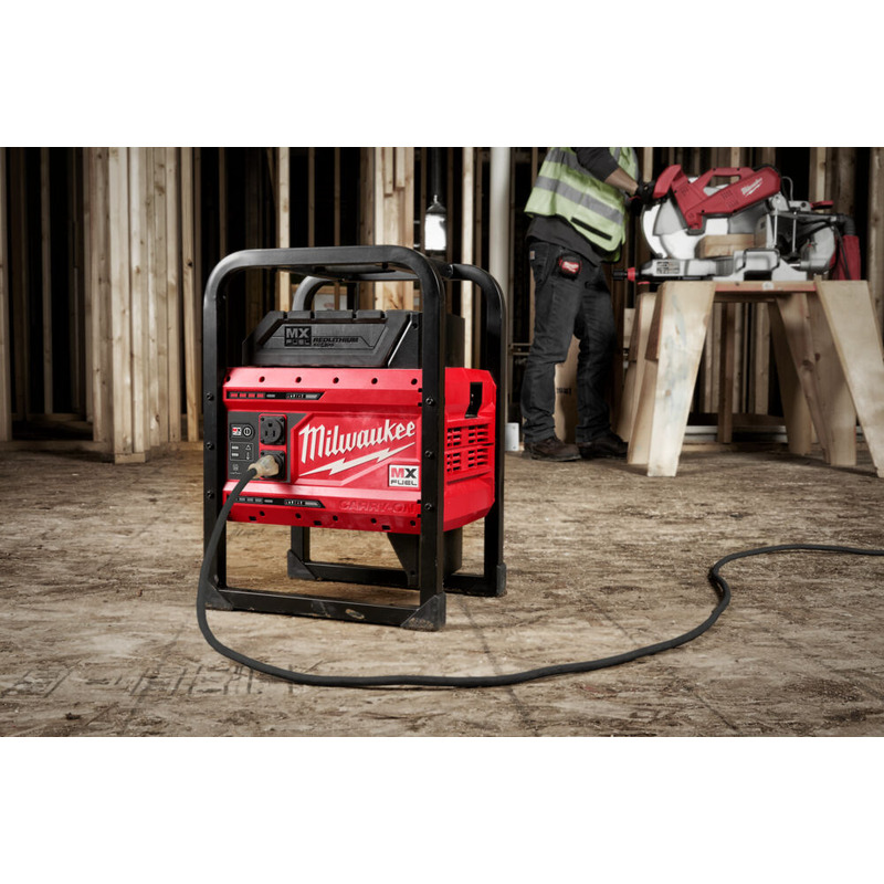 Milwaukee MXF PS-602 MX Fuel Carry On Power Supply with 2 Batteries and Charging Cord 240v